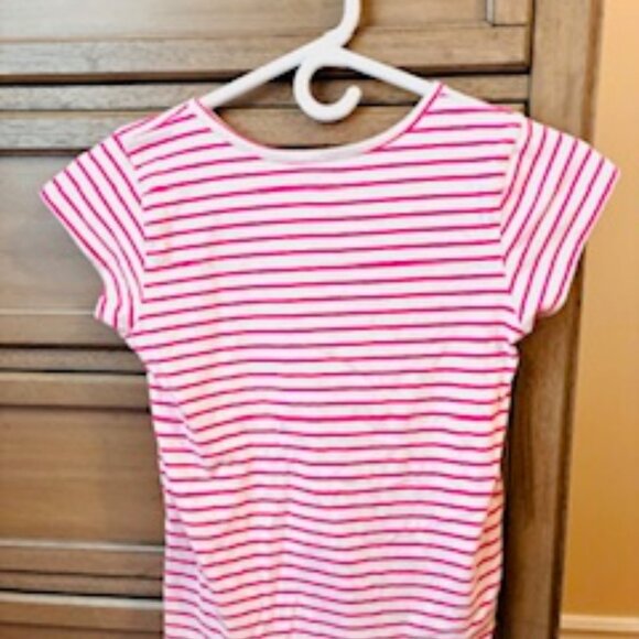 Pink-and-White Striped Children's T-Shirt - Picture 2 of 3